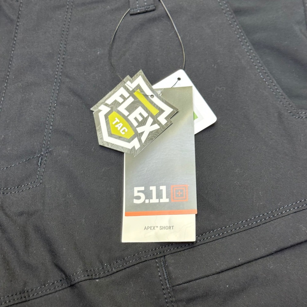 New 5.11 Tactical Apex Shorts Mens 34 Black Flex-Tac Cargo Utility Ripstop 73327 - Picture 2 of 10